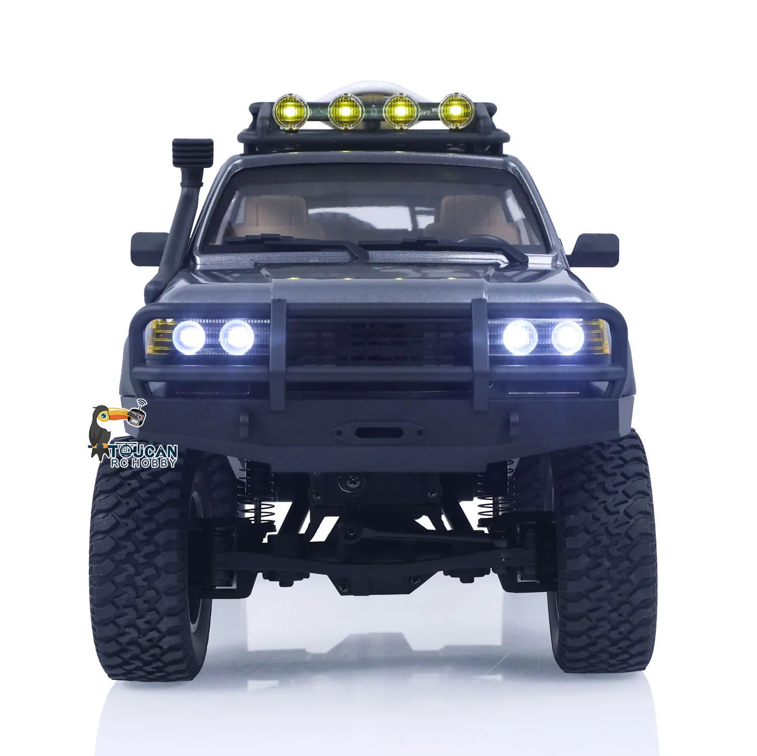 Vue arrière de la voiture RC 1/12 JXC5826 avec le moteur et l'ESC visibles