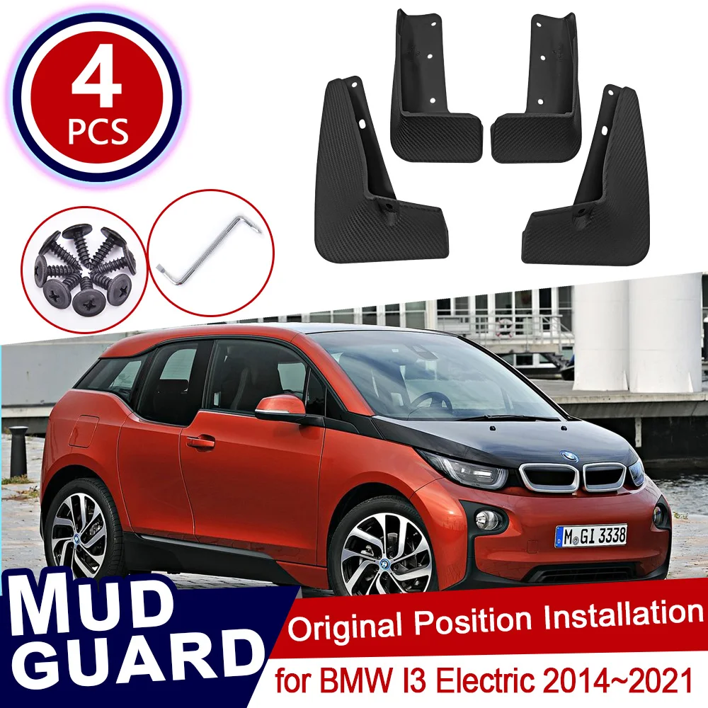 

4Pcs Mudguard for BMW I3 Electric 2014~2021 2015 2016 Accessories Car Mud Flaps Front Rear Wheels Splash Guards Fender Mudflap
