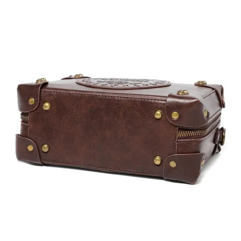 Borsa a tracolla 39BB Pu Valigette vintage Steampunk Borsa a tracolla con tracolla - immagine 2