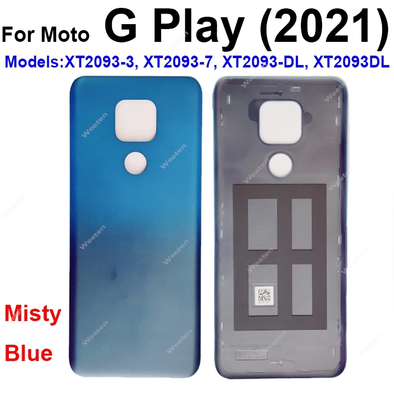 뒷면 커버 후면 도어 하우징 케이스 Motorola MOTO G Pure G Fast G Play 2021 2023 XT-2163-4 후면 배터리 하우징 케이스 부품