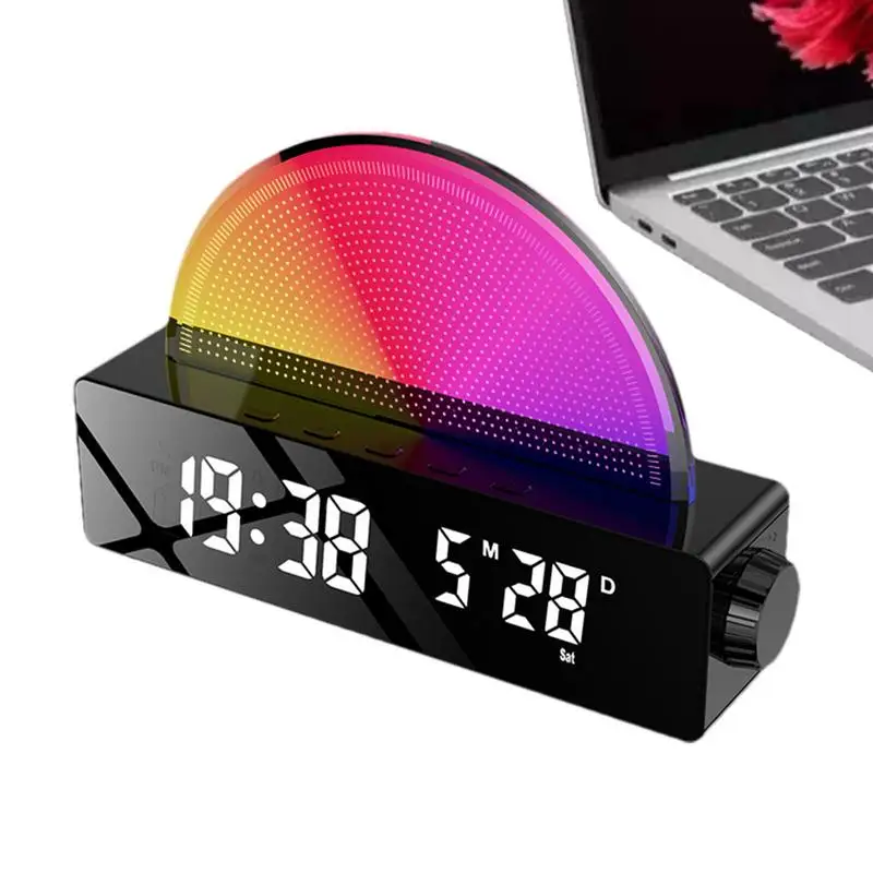 

Wake Up Sunrise Clock Light With Sunrise Simulation Multicolor Sunrise Alarm Clock With Digital Calendar for Home Apartments
