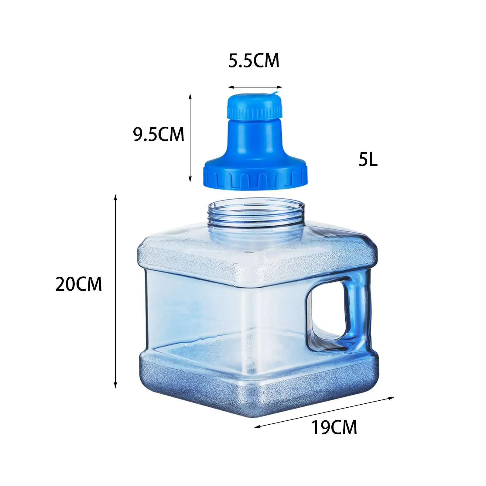 Water Containers Water Bottle with Double Lid Water Bucket Camping Water Storage