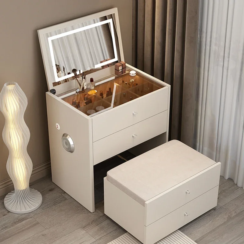 

Cabinet Drawers Dresser Table Girl Modern Minimal Mirror Make Up Dressing Table Women Apartment Coiffeuse De Chambre Funiture