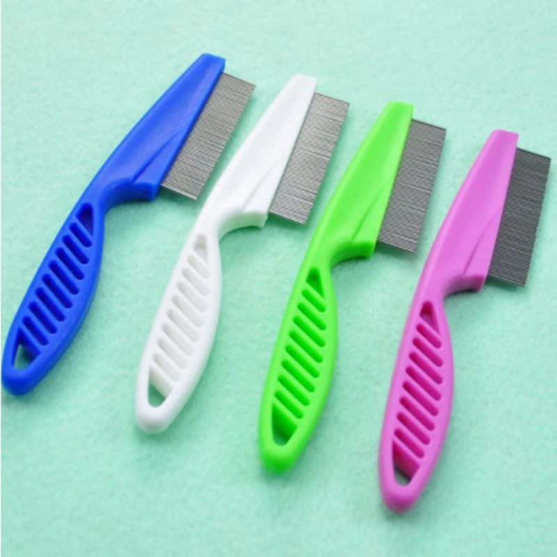  Home Pet Animal Care Comb Protect Flea Comb for Cat Dog Pet Stainless Steel Comfort Flea Hair Grooming Comb 