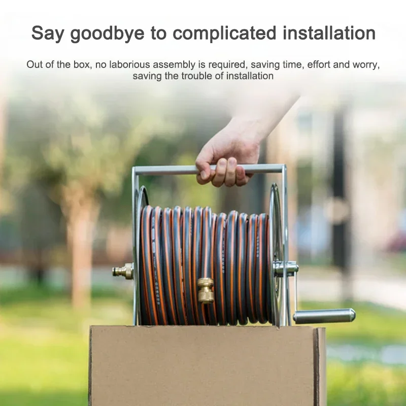 Metal high-pressure watering washing car washing floor water pipe hose connected to tap water storage rack household