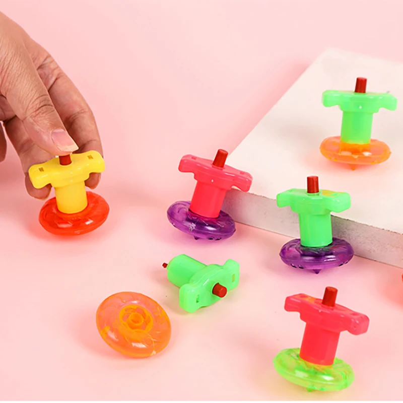 5PCS Mini Spinning Speed GyroToyscreative Nostalgia Children With Launcher Children Gifts Kids Toys