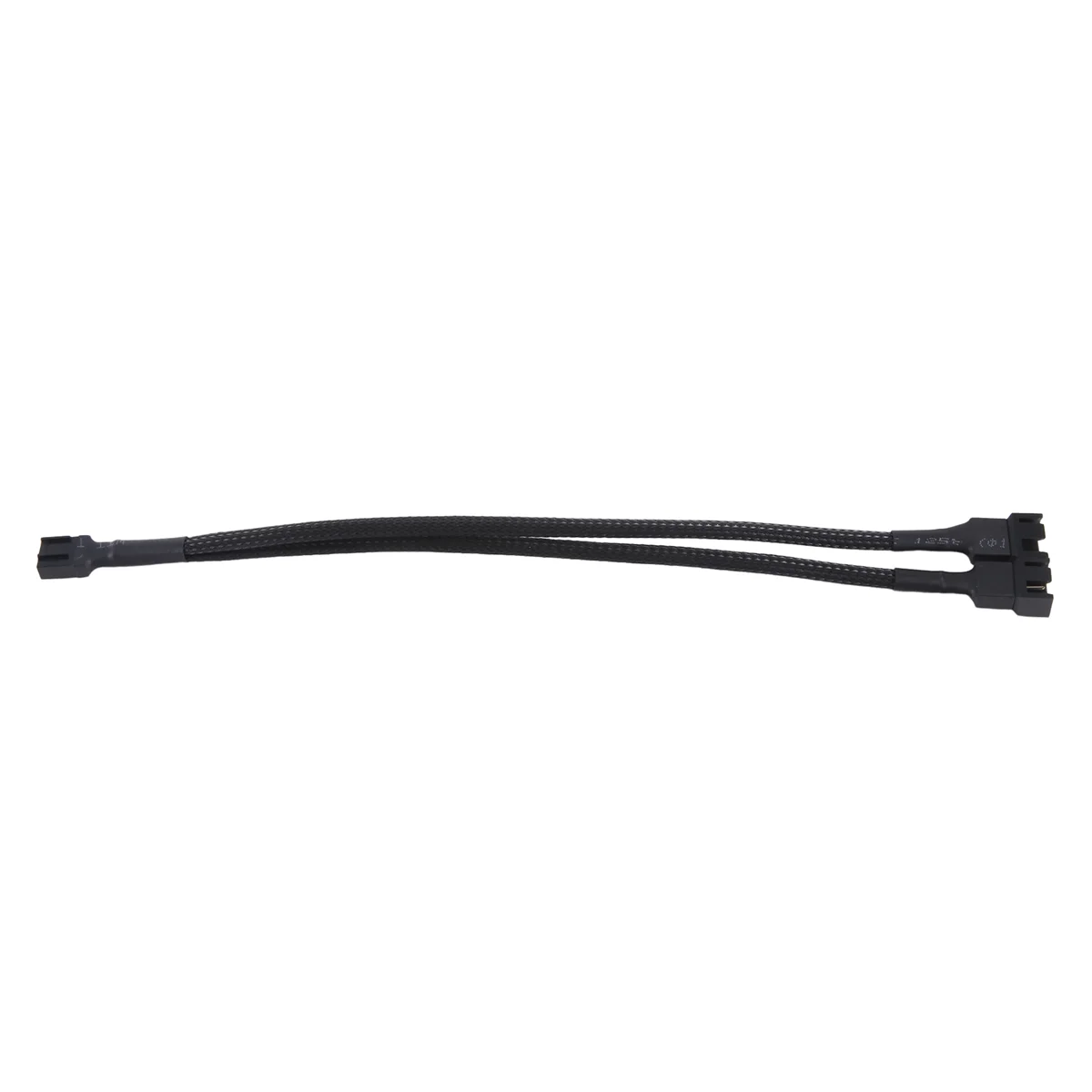 HOT 1 to 2 Way Braided Cable Y Splitter 3/4 Pin PWM Male Connector Fan Computer PC Fan Extension Adapter Cable