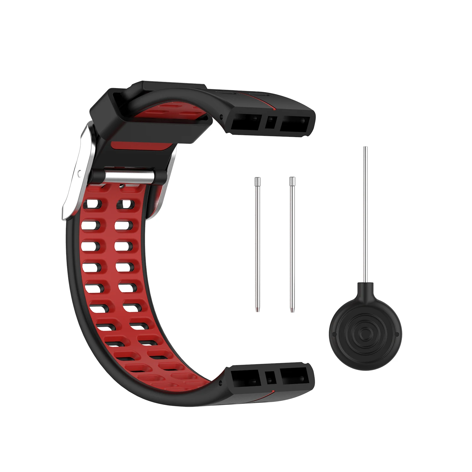 

Soft Silicone Watch Band Replacement Watch Strap WristBand for Polar V800 Smart Bracelet with Tool Black + Red