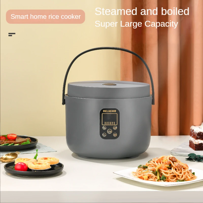 Mini smart rice cooker household  vibrato small pot kitchen food warmer portable olla arrocera  container appliances new 360 degree rotating rice bucket household moisture proof sealed bucket cereal storage jar kitchen food container storage box