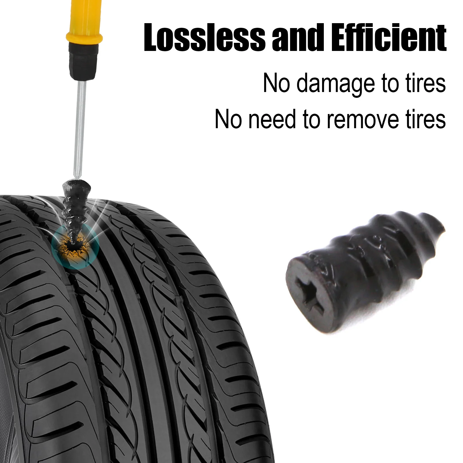 Car Van Motorcycle Bike Emergency Tubeless Tire Puncture Repair