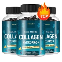 Potent Marine Collagen - with Kelp, Blueberry & Turmeric - 1400mg Hydrolyzed Collagen Supplement for Healthy Hair, Skin & Nails