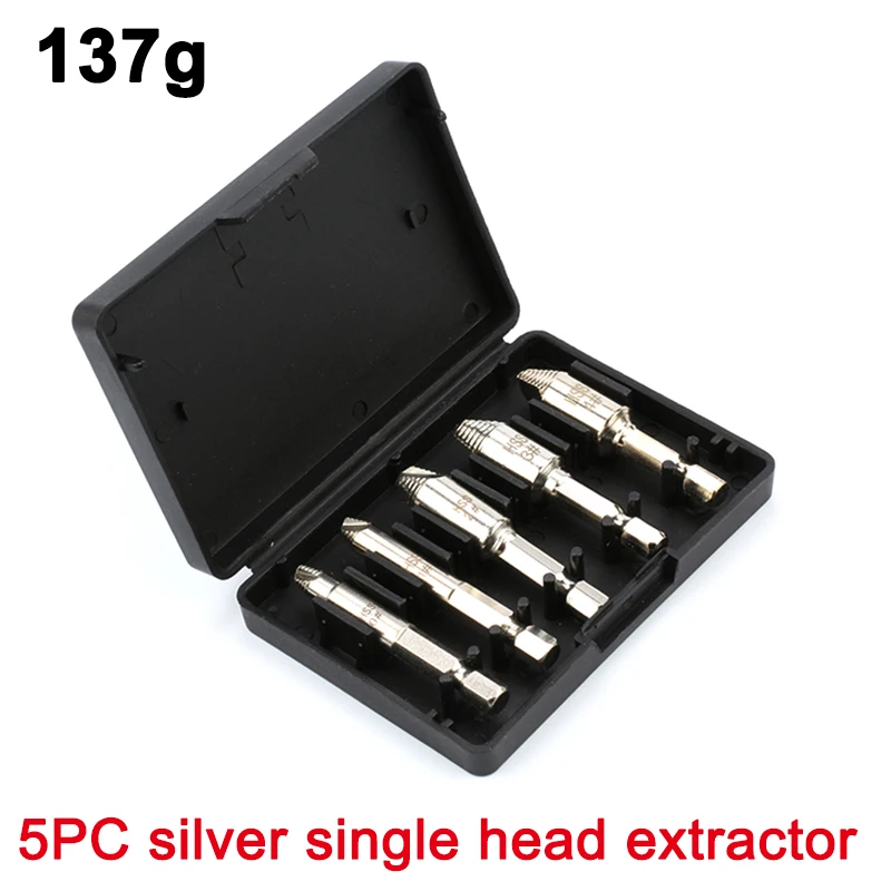 5pc hexagonal handle single head screw extractor set - image 9