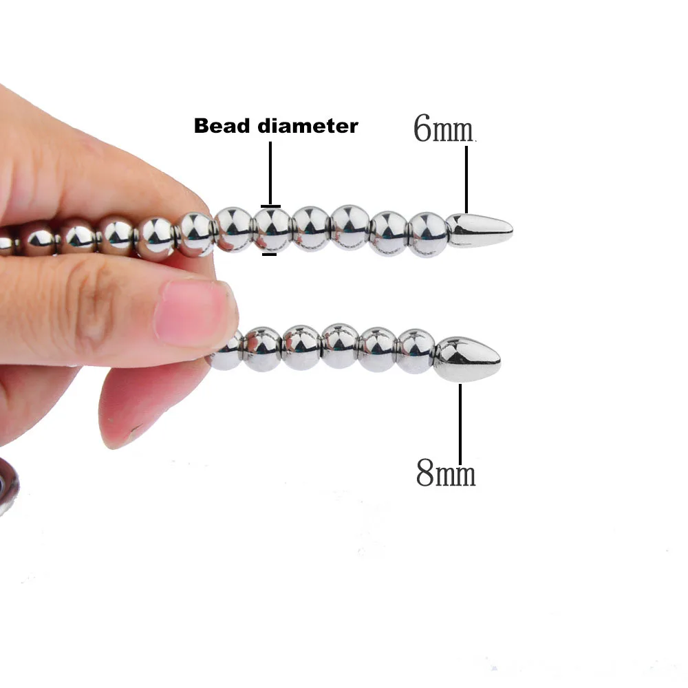Stainless Steel Urethral Beads Sounding Massager Insert Catheter Penis Plug Urethra Dilator Male Gay Stimulator Sex Toys for Men urethral dilator silicone urethral dilator