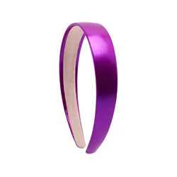 Vibrant Soft Elastic Colorful Headbands for Women - 2.5CM Wide Hair Accessories for Girls (Purple)