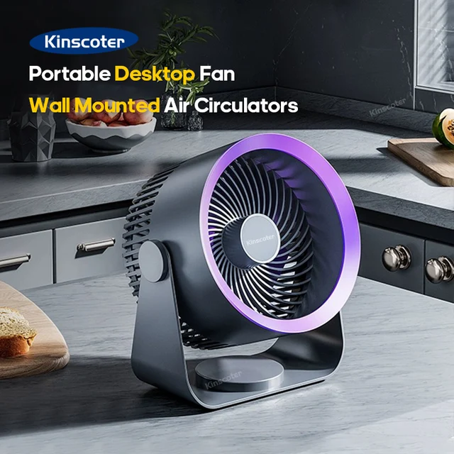 KINSCOTER Многофункциональный электрический вентилятор циркулятор беспроводной портативный домашний тихий вентилятор настольный настенный потолочный вентилятор охладитель воздуха 1