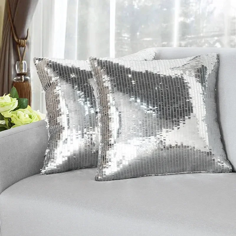 Decorative Pillow Sequin Photo Cushion Throw Pillow Custom Sequin