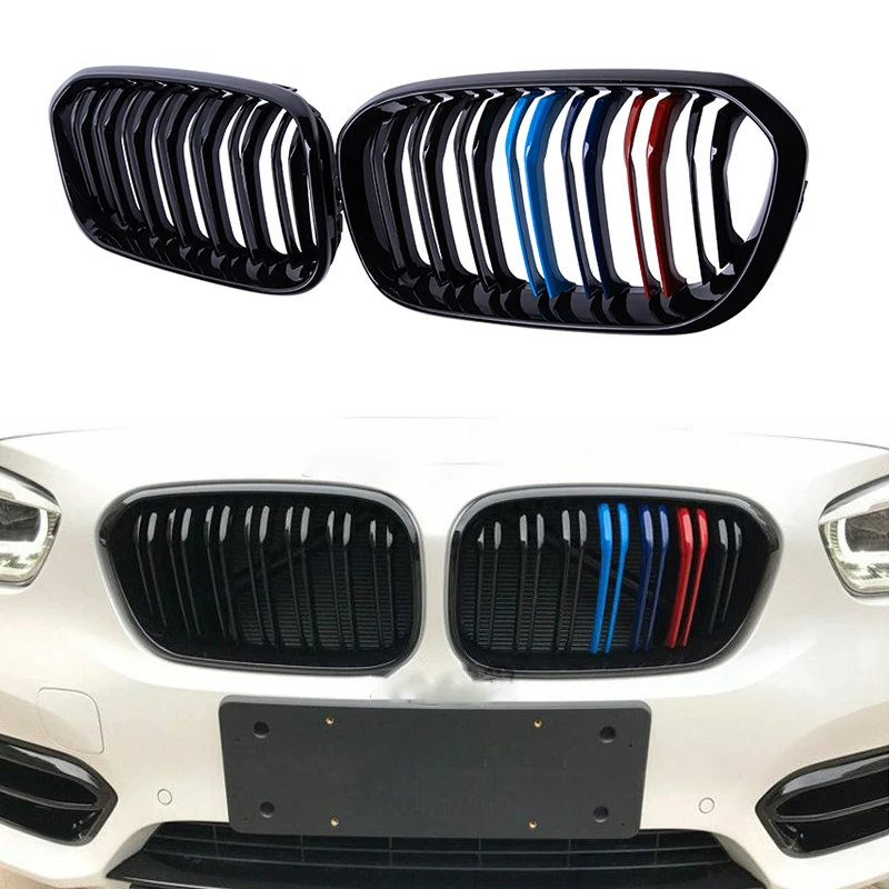 

For BMW F20 F21 118i 120i 125i 116i M Carbon Fiber Car Front Bumper Grilles Racing Grill Kidney Grills Grille Accessories 15-17