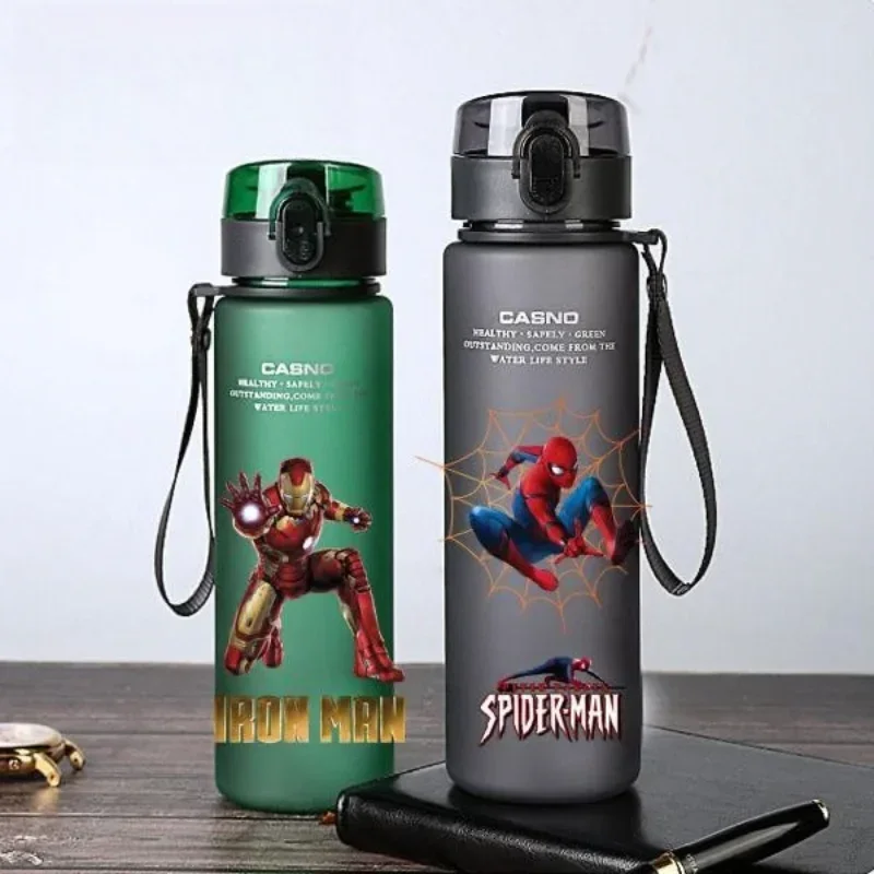 Spiderman Hulk Anime botella de agua iron Man Capitán América