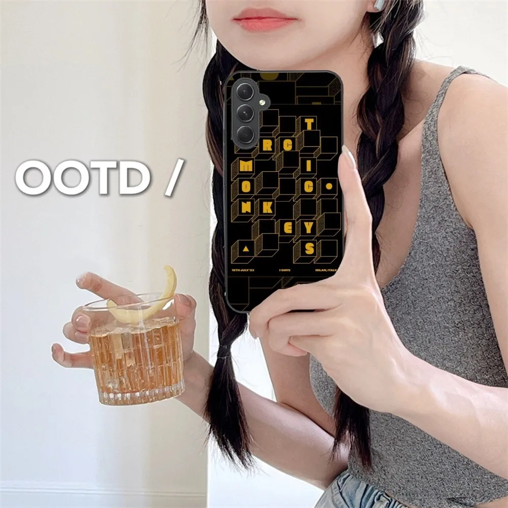 Luxury Arctic Fashion Monkeys Phone Case For Samsung Galaxy A91 70 54 53 52 34 24 21 Note 20 10 M54 Plus Ultra 5G Black Cover