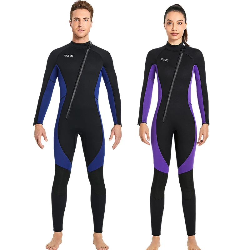 3mm Neoprene Wetsuit Frente Zíper Homens Kite Surf Mergulho Terno