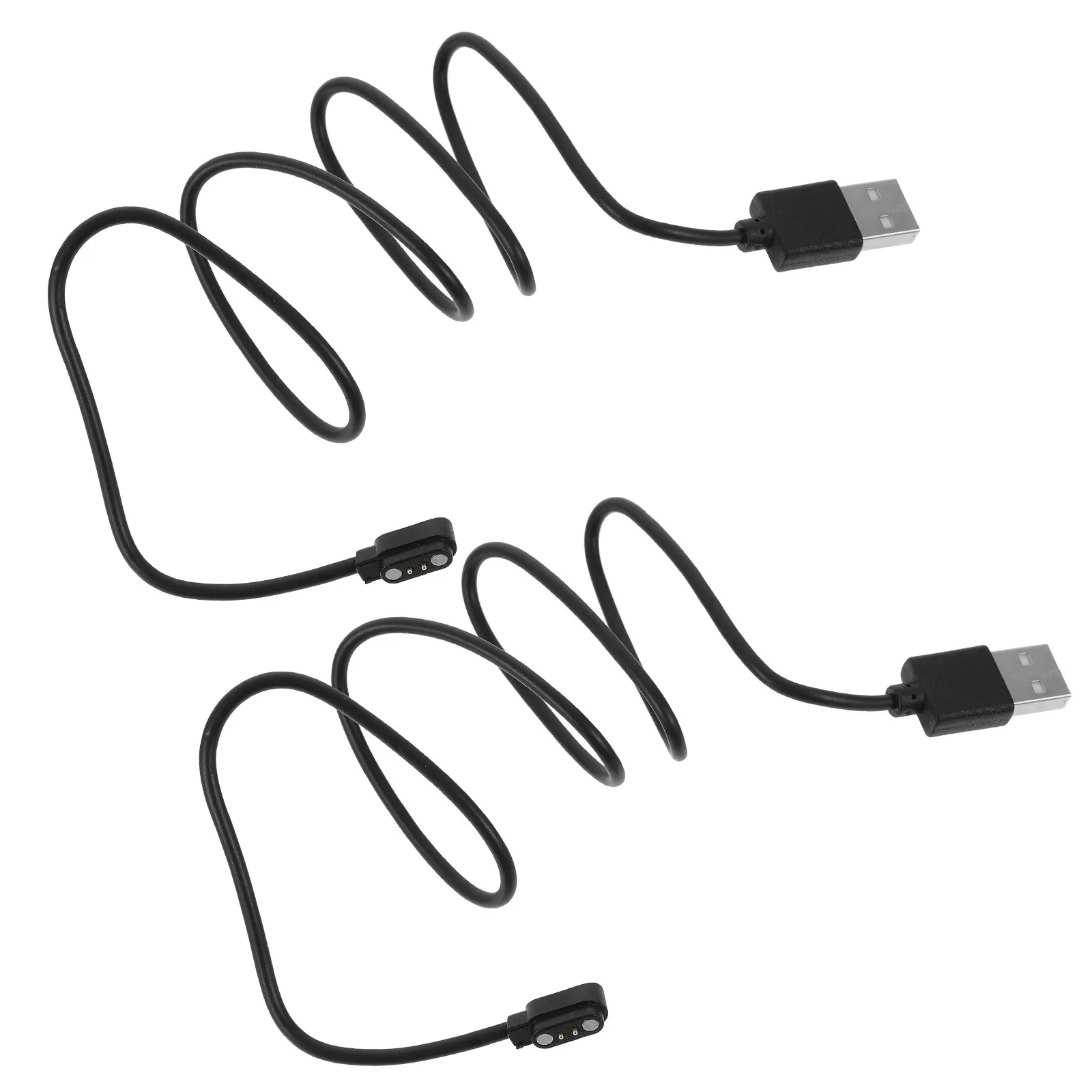 2Pcs 자기 충전 케이블 스마트 워치 교체용 USB 충전 코드 자기 충전기 와이어 충전기 와이어