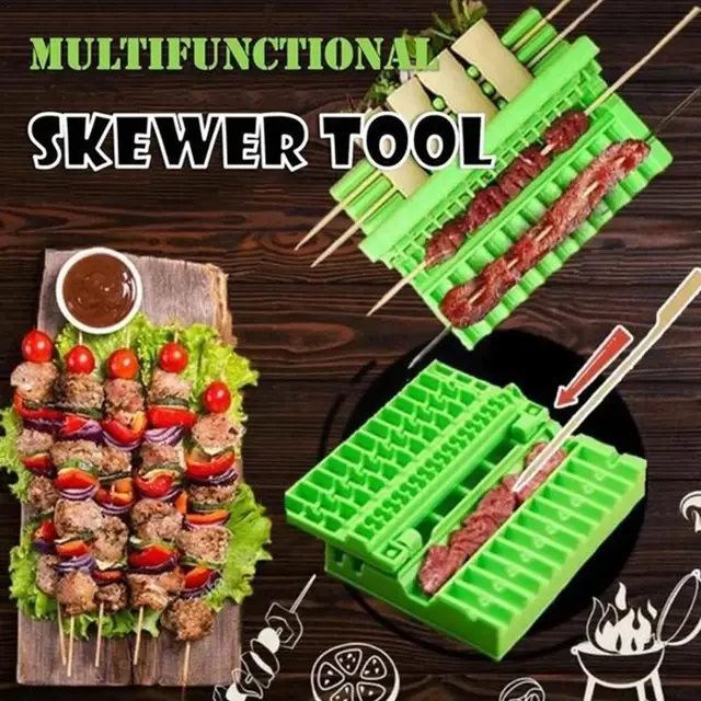 Multifunkcionális Grillezés Húros Artifakt Bbq Hús Nyárs Sertésgyártó Gép Marhahús -Húros Szerszámok Kiegészítők X3H6