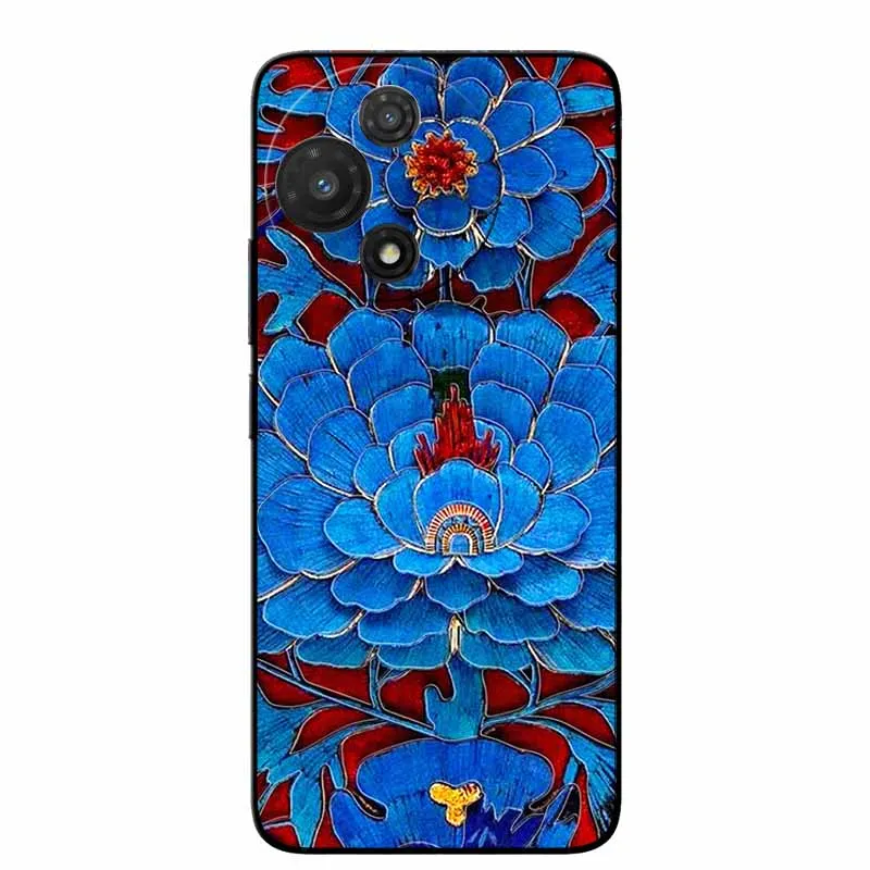 3D Cartoon Embossed Retro Silicone Case with Anime Bumper