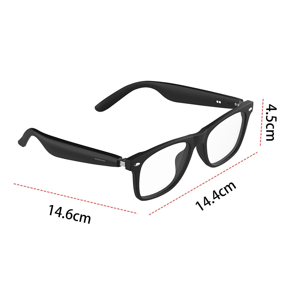 AI Intelligent Translation Glasses Music Headphones Glasses Bluetooth-Compatible Built-in Microphone Speakers for Outdoor Travel