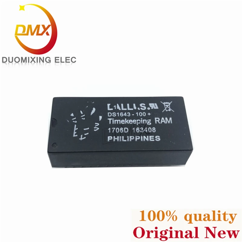 DS1643-100 DS1643-100 + DS1643 -70 -120 -150 -200 / IND + DIP 클럭 칩 IC 메모리 타이머 모듈, 100% 신제품
