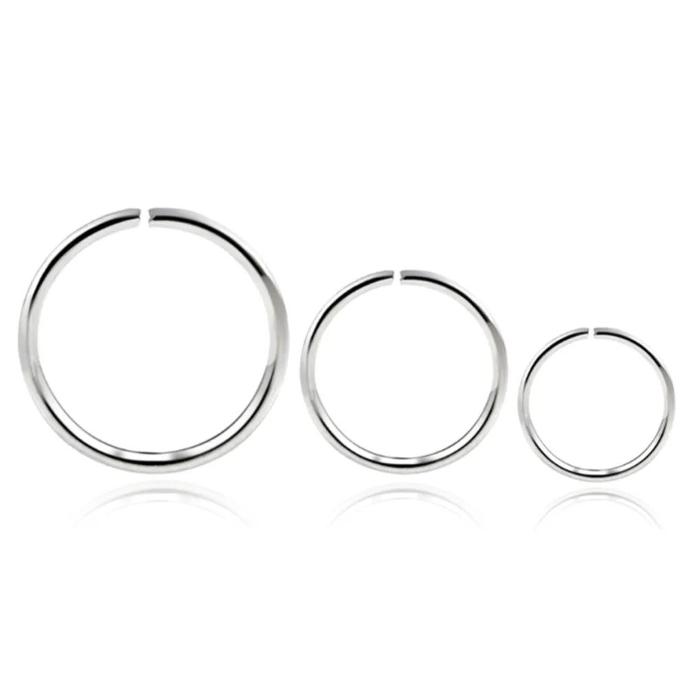 Fashion Stainless Steel Seamless Segment Rings Nose Hoops Ear Piercing Tragus Nose Rings Ear Cartiliage Tragus Sexy Body Jewelry nose rings piercing jewelry body piercing earrings ear piercing jewelry metal jewelry hoop earrings body piercing jewelry body jewelry