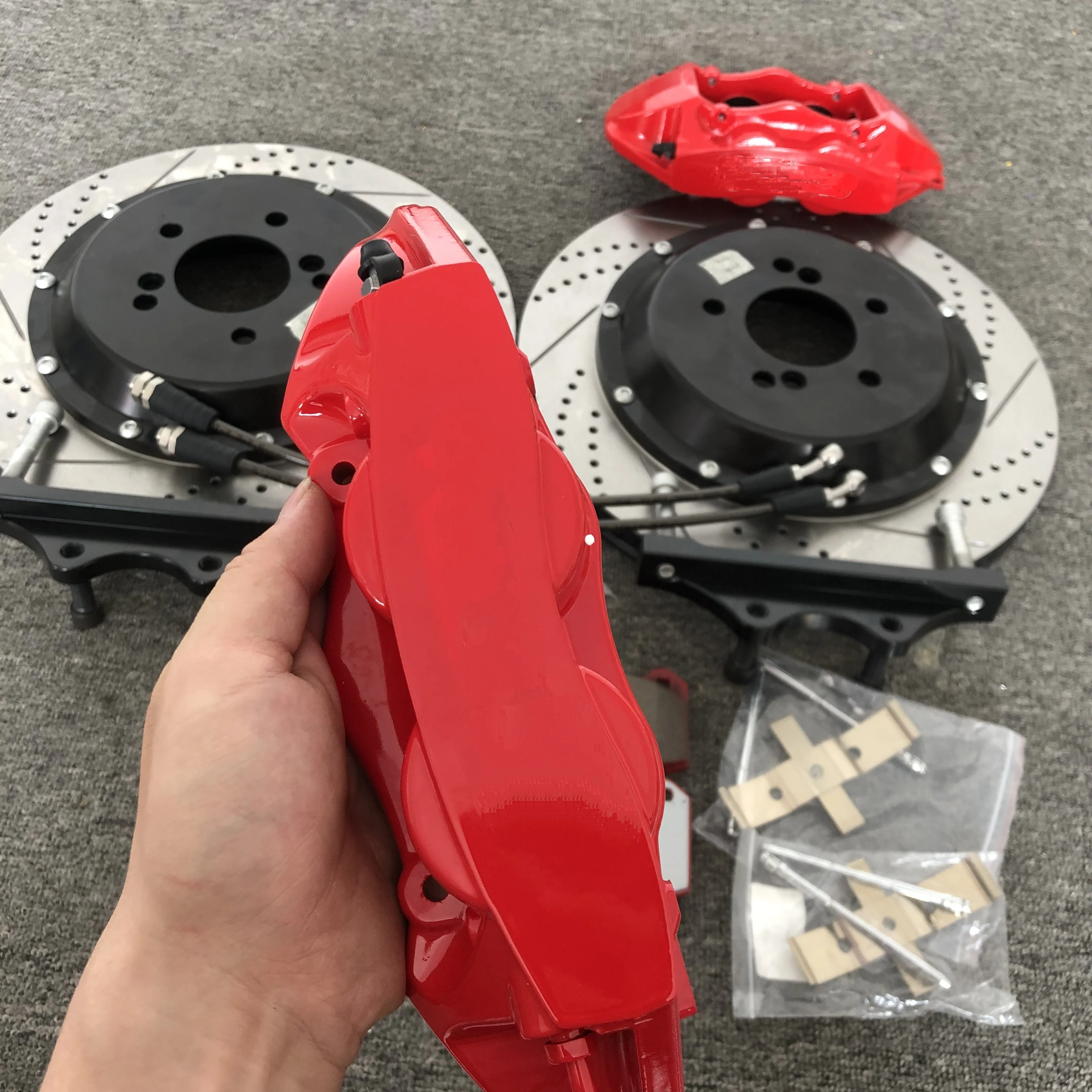 AutoBrakeSystemHighQuality4PistonBrakeCaliperWith34528mm