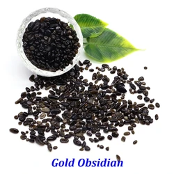 Natural Stone Crystal Chips for Reiki Healing and Aquarium Decoration (Gold Obsidian)