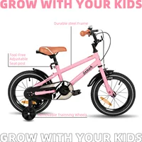 Vélo pour enfants STITCH pour filles et garçons de 3 à 9 ans, vélo pour enfants de 14/16/18 pouces avec roues d'apprentissage et freins à main 2