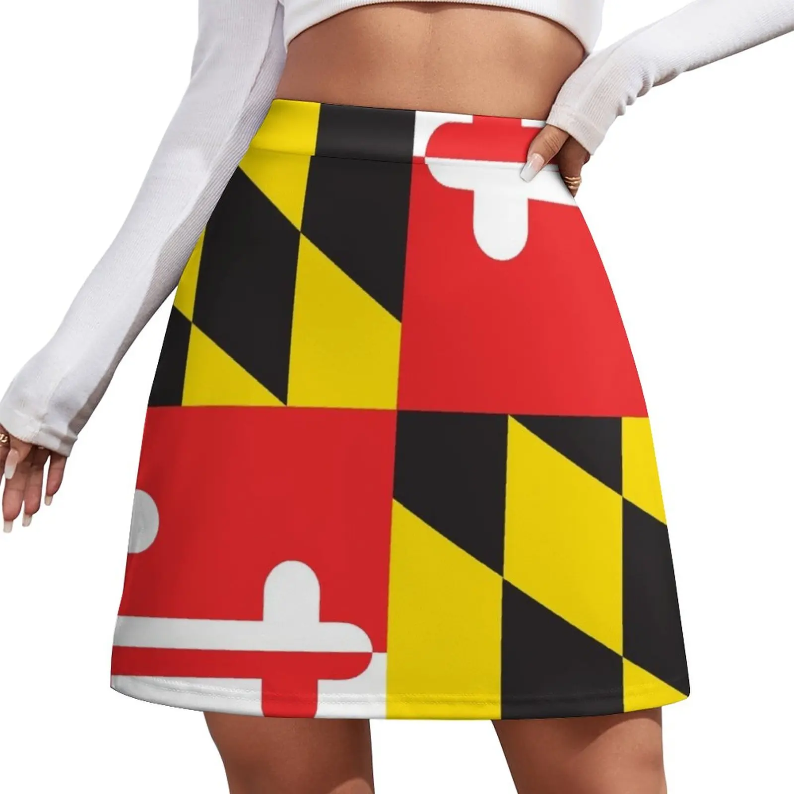 

MARYLAND FLAG Mini Skirt dress women summer korean style clothing Woman skirts Women's dress