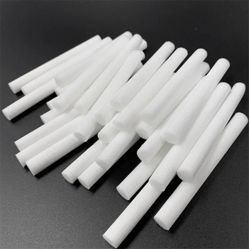 

100pc L12cmxD10mm Humidifier Filters Replacement Cotton Sponge Sticks USB Air Ultrasonic Humidifier Aroma Diffuser Car Mist Make