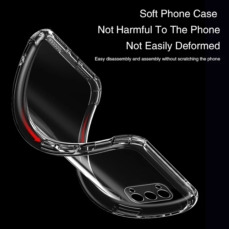 Enhanced Transparent Shockproof Silicone Phone Case