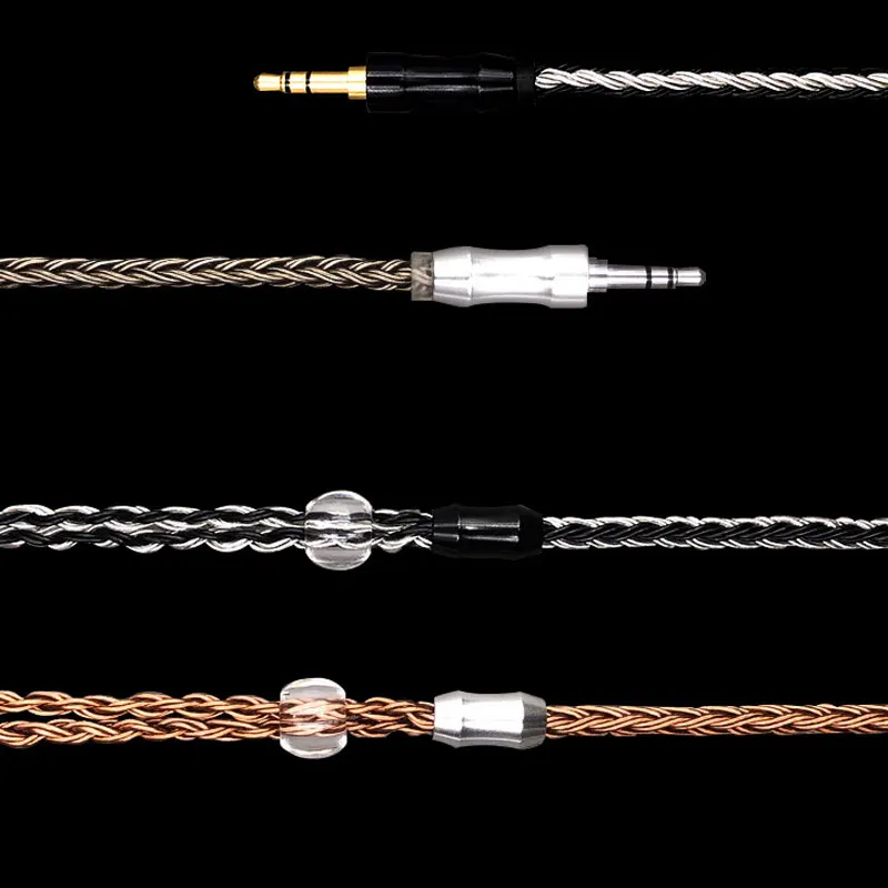 Único Cristal de Cobre Banhado a Prata Fio Hifi Fone de Ouvido Upgrade Cabo Tipo-c Ios para Shure 2.5 mm 3.5 mm 4.4 mm Alta Qualidade - Image 2