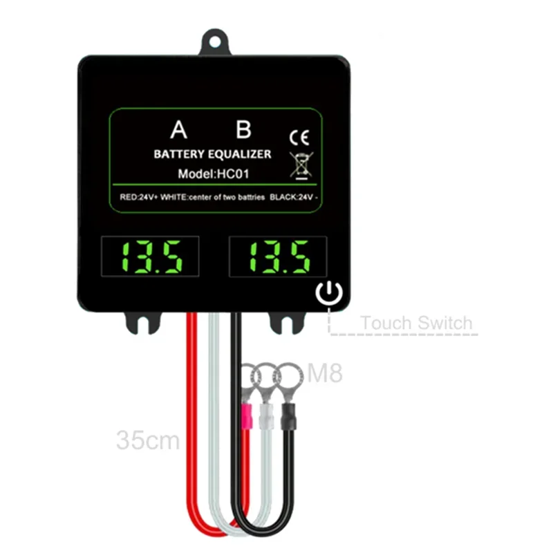 Heltec LCD LED 배터리 이퀄라이저 배터리, 전압 균형 납산 배터리, 병렬 연결 시리즈, 24 V, 36 V, 48V, 96V, 12V