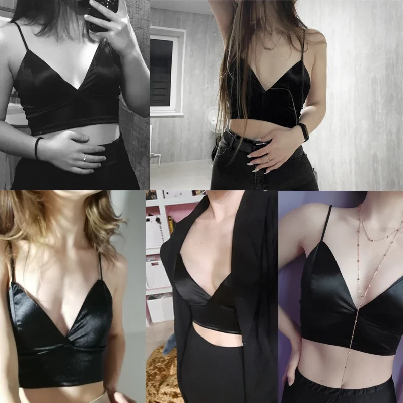 Women Tube Tops Fashion Casual Tube Chest Wrap Bandeau Underwear Wrapped Chest Strap Pad