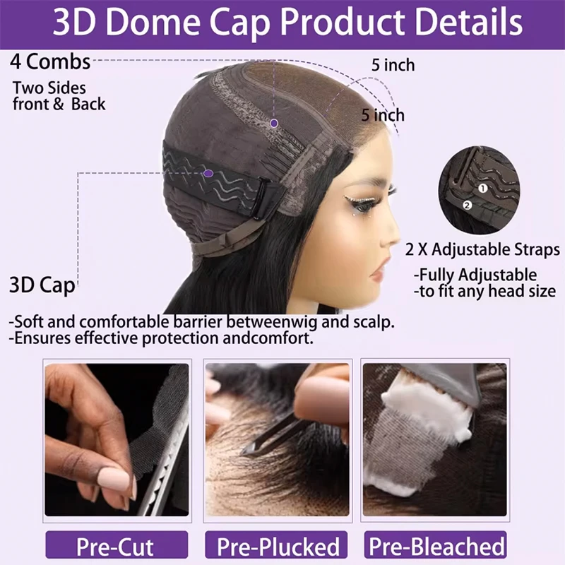 Wear And Go Glueless Bob Wig Human Hair Short Body Wave Lace Front Wigs Pre Cut Brazilian Hair 5X5 HD Lace Closure Wig For Women 6