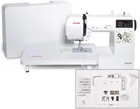 Janome Jw8100 Fully-Featured Computerized Sewing Machine With 100 Stitches, 7 Buttonholes, Hard Cover, Extension Table And 22 1