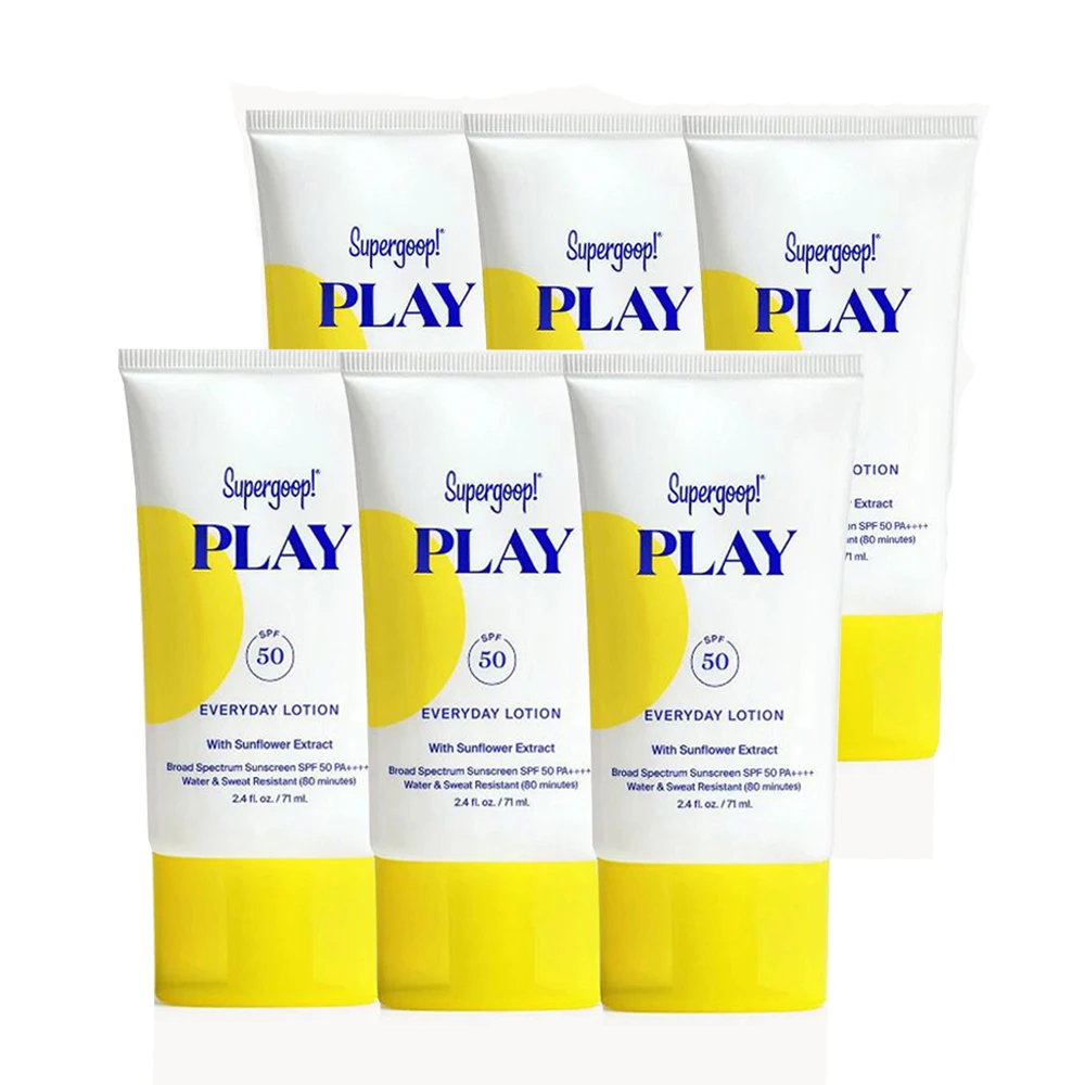 

Лосьон для повседневной носки Supergoop PLAY SPF 50 PA ++++ Солнцезащитный с экстрактом подсолнуха 71 мл, 6 шт.