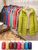 Female Long Warm Down Coat with Portable Storage Bag Women Light Down Jacket Ladies Overcoats Hip-Length High Street 1