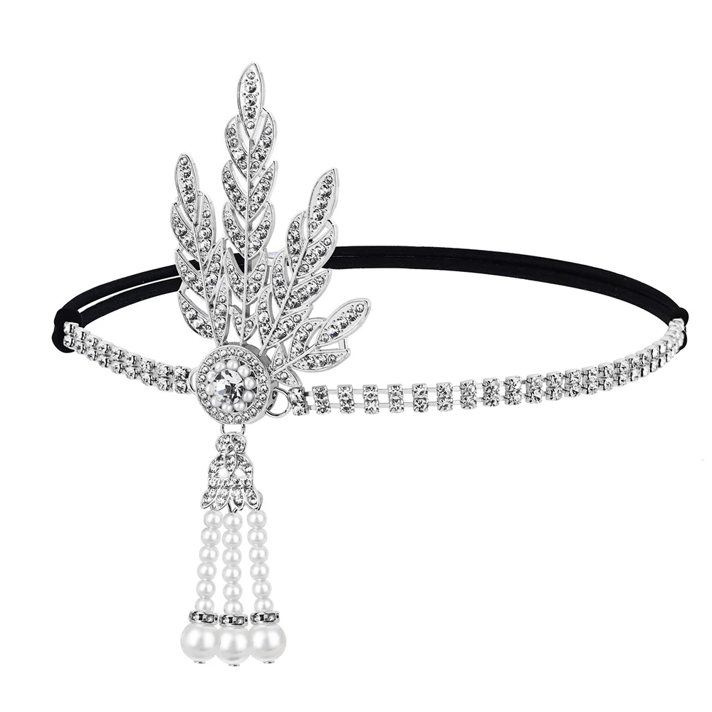 Movie The Great Gatsby Cosplay Daisy Buchanan Headband Women Girls Black Feather Headwear Masquerade Party Props Hair Accessorie images - 6