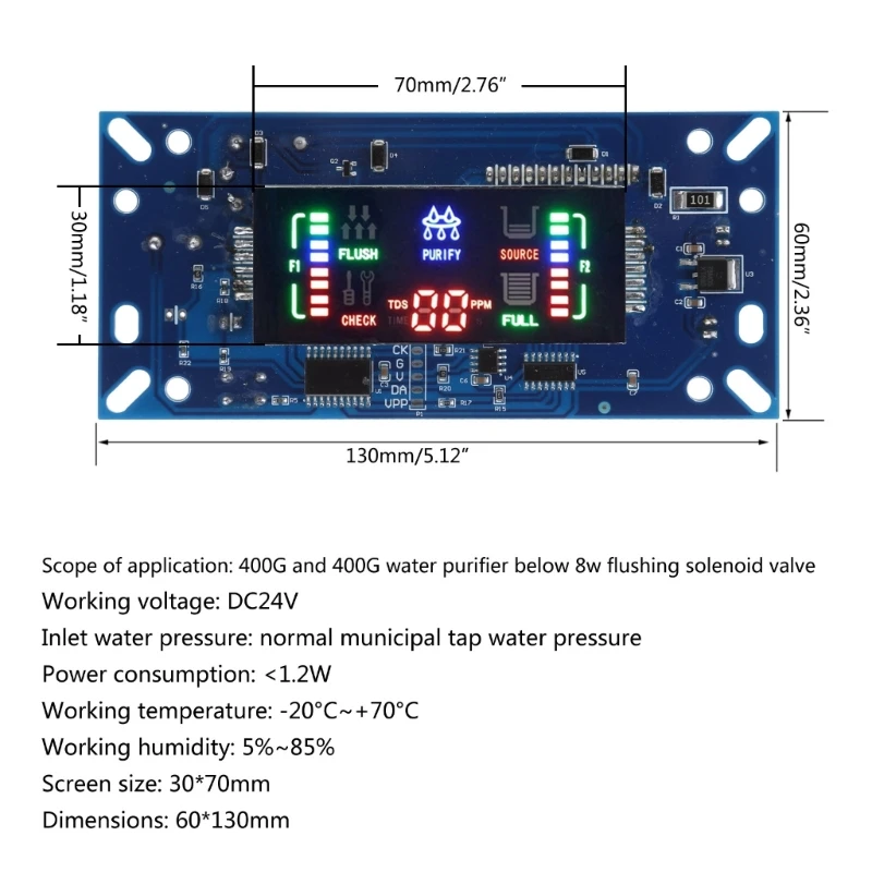 Quality RO Water Filter Control Board Panel Control Mainboard with LED Display Dropship