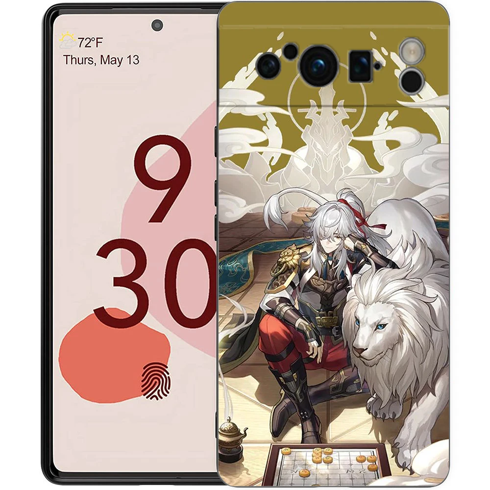 Honkai Star Rail Blade Jing Yuan Black Soft Shockproof Silicone Phone Case