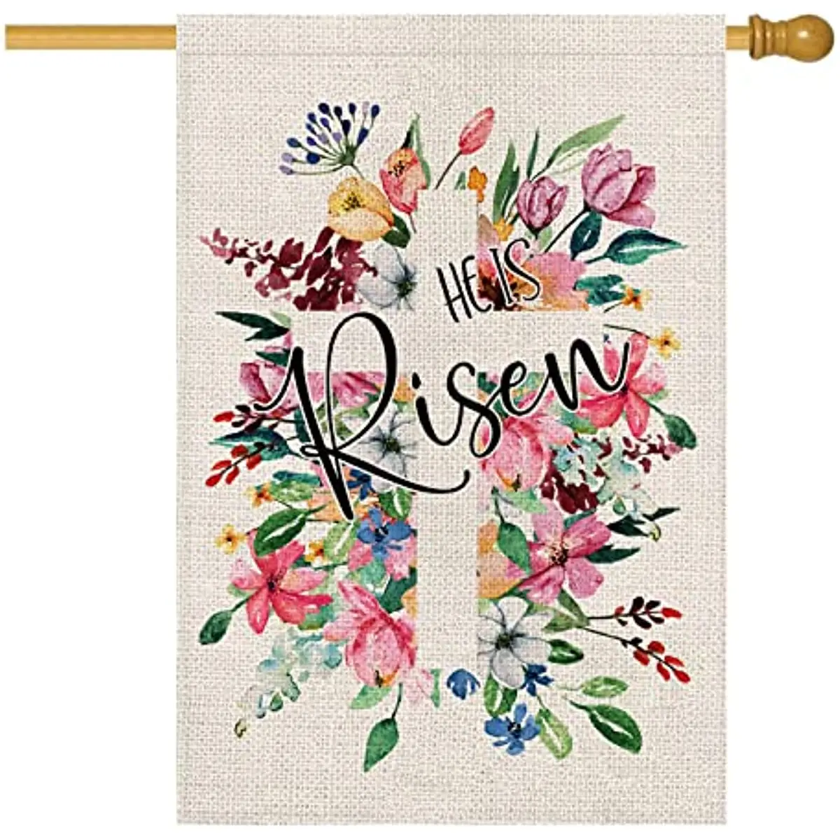 

Новый Пасхальный домашний флаг с крестом, флаги с цветами для двора, праздничный декоративный домашний флаг, сезонный декор