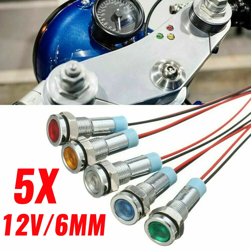 5pcs1224V6mmLEDIndicatorLightCarBoatDashDashboardPanel