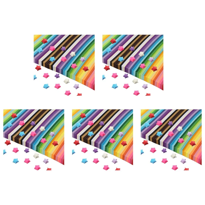 

10300 Sheets Star Origami Paper 27 Assortment Color Paper Strip Double Sided Origami Solid Color Decoration Paper Strips