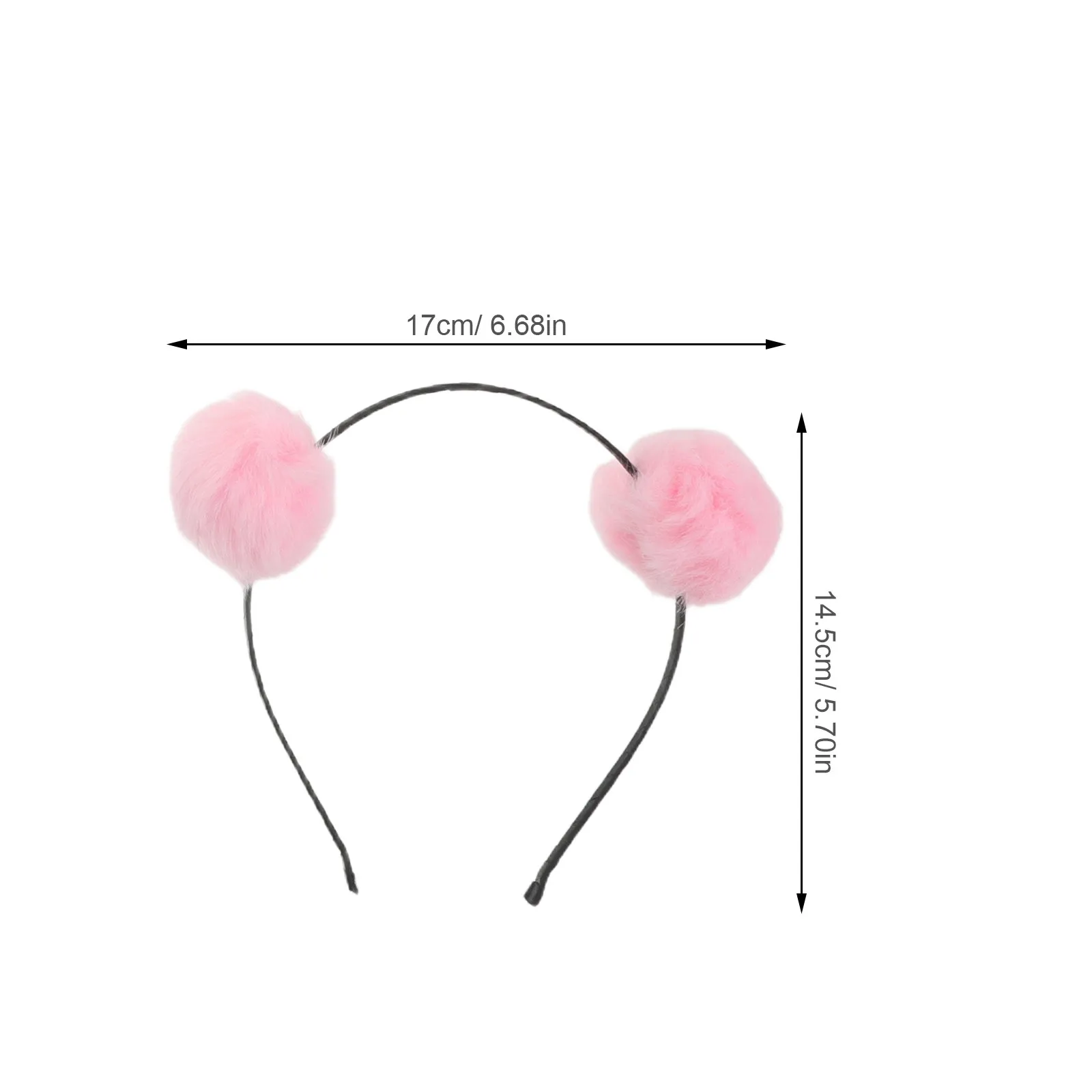 6Pcs 어린이 머리띠 부드러운 패딩 캔디 컬러 폼폼 볼 헤어 밴드 생일 파티 헤어 액세서리 소녀 파티 헤어 밴드
